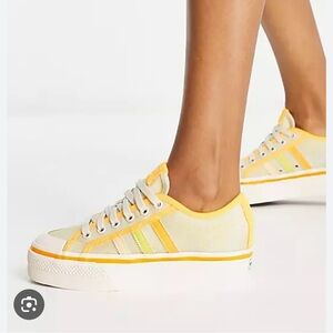 Adidas Nizza Platform, Sz 7. Yellow